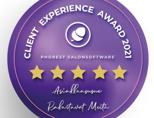 Olemme voittaneet vuoden 2021 Phorest Client Experience Award -palkinnon